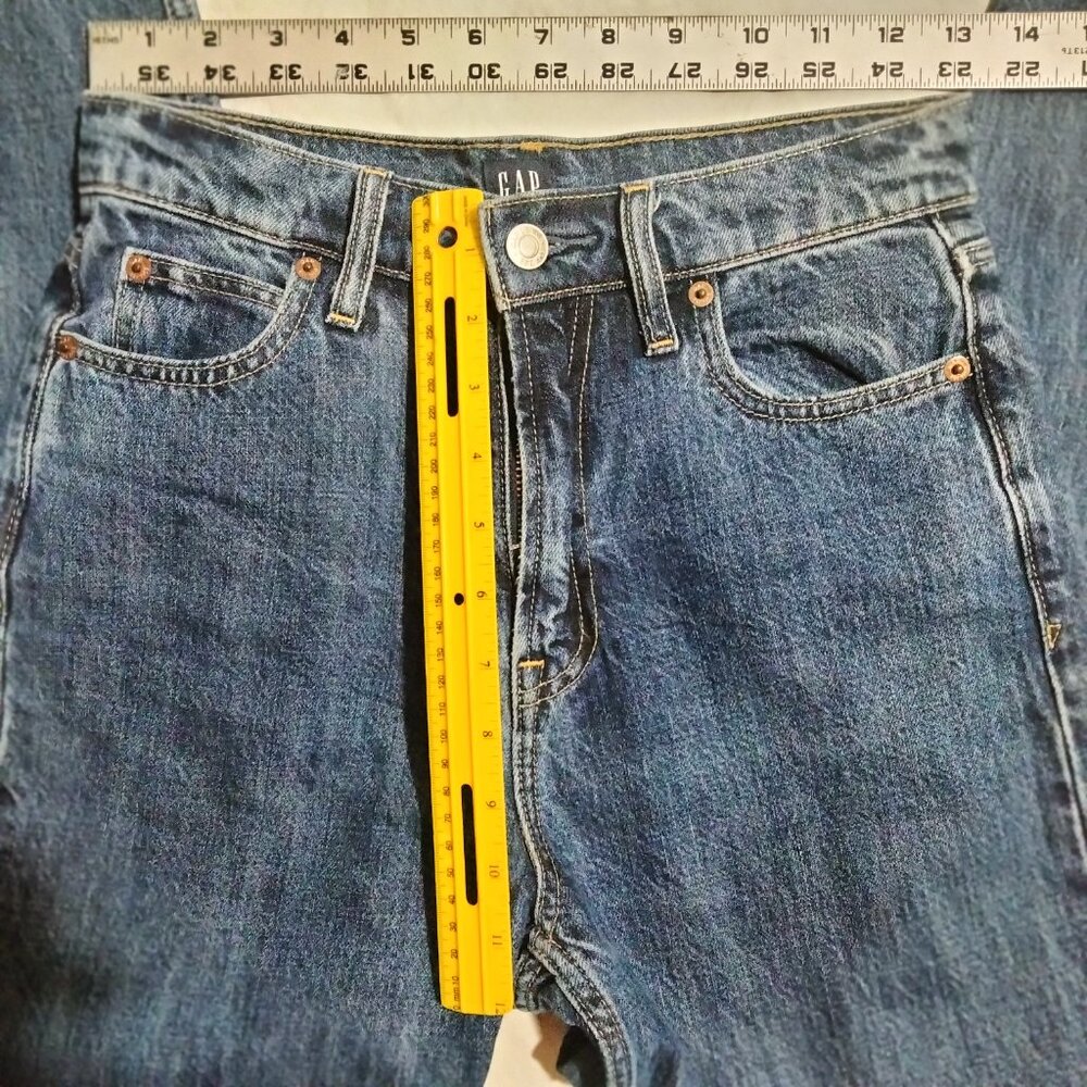 Gap Womens Slim Stretch Blue Denim MommJeans Size 0/25P (26x24) - Picture 2 of 7